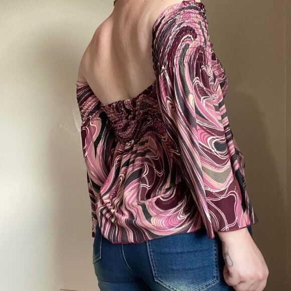 Y2K pink swirl print top - Picture 8 of 8